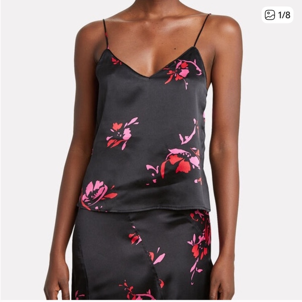 GANNI Silk Floral Cami